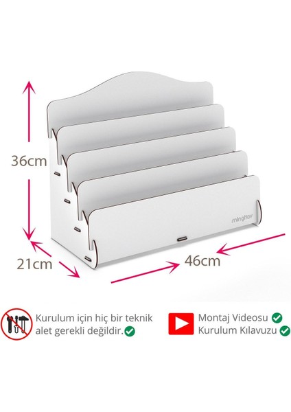 Mini Lucky 4 Raflı Ahşap Masaüstü Mini Kitaplık Montessori Çocuk Kitaplığı Çocuk Odası Kitaplık indirimleri