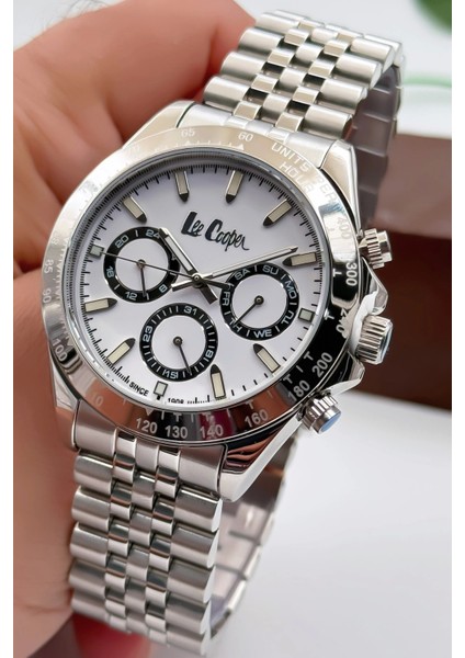 LC07963.330 Gümüş Renk Çelik Kordon Erkek Kol Saati 3ATM+BILEKLIK Gümüş-Beyaz ZMLC016