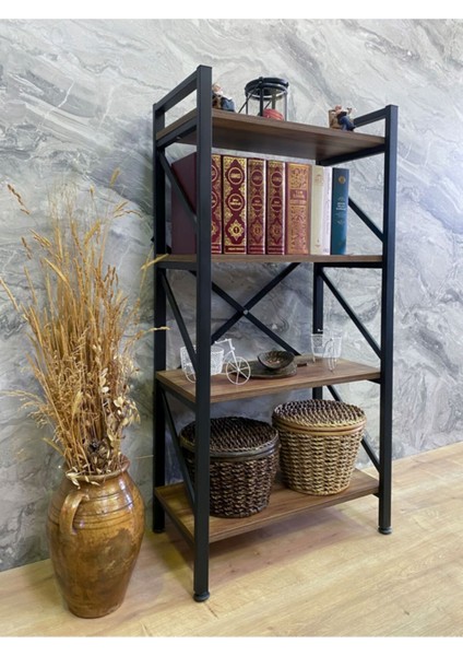 Mira Lüx 4 Raflı Kitaplık Dekoratif Raf 120 x 60 cm . Ebat