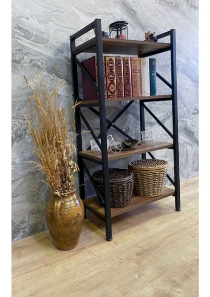 Mira Lüx 4 Raflı Kitaplık Dekoratif Raf 120 x 60 cm . Ebat