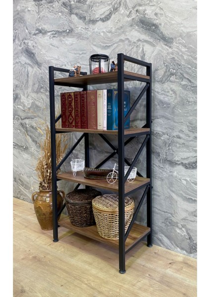 Mira Lüx 4 Raflı Kitaplık Dekoratif Raf 120 x 60 cm . Ebat