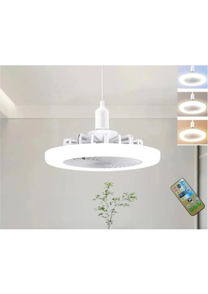 CT-1153 Fanlı 42W 3 Renk Dim Edilebilir Kumandalı Poyraz LED Ampul E27 Duy (Parla) modelleri