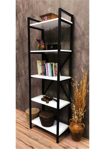 Rüya 5 Raflı Kitaplık Dekoratif Raf 180 x 60 cm . Ebat fiyatları