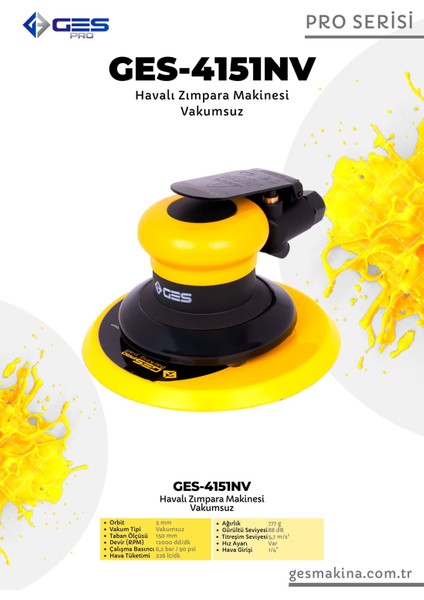 Pro 4151NV Havalı Zımpara Makinesi/vakumsuz fiyatları