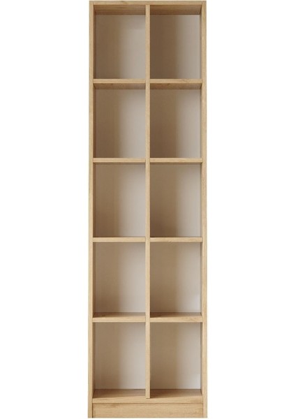 Liora Geniş Kitaplık 10 Raflı 180CM Sepet Lı1-S
