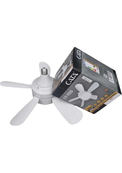 CT-1155 Karayel Fan LED 82W Kumandalı Işıklı Vantilatör E27 Duy Dimlenebilir (Parla)