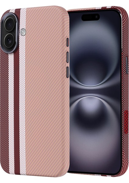Apple iPhone 16 Plus Kılıf Kablosuz Şarj Özellikli Karbon Fiber Görünümlü Nekst Kapak