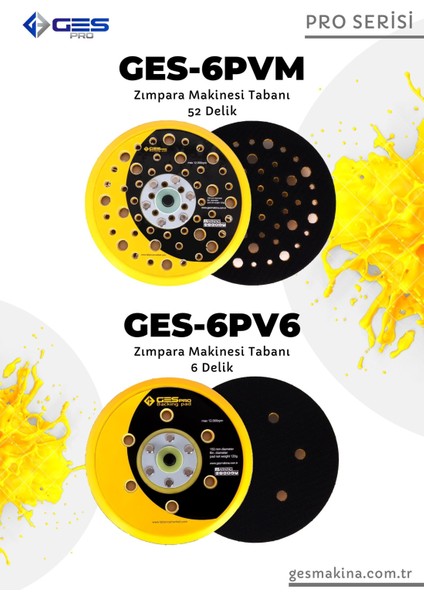 Pro 6pv6 Zımpara Makinesi Tabanı / 150 mm / 6 Delik