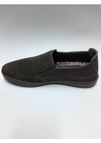 Hakiki Deri Hafif Rahat Bağcıksız Günlük Kahverengi Nubuk Yazlık Erkek Ayakkabı C-31158 modelleri