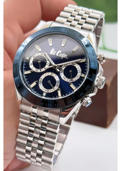 LC07963.390 Gümüş Renk Çelik Kordon Erkek Kol Saati 3ATM+BILEKLIK Gümüş-Mavi ZMLC016 fiyatları