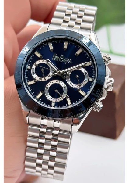 LC07963.390 Gümüş Renk Çelik Kordon Erkek Kol Saati 3ATM+BILEKLIK Gümüş-Mavi ZMLC016 modelleri