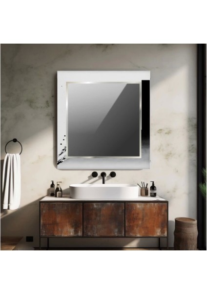 Dekorarif Desenli Kare Duvar Aynası 167