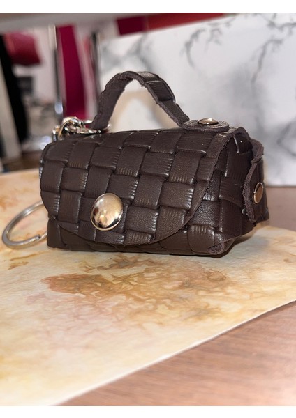 Mini Lola 2 Model Kahverengi Hakiki Deri Anahtarlık,çanta Süsü, Bag Charm fırsatları