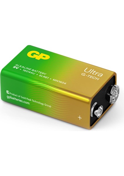 Batteries G-Tech Ultra Alkalin 9V - 6LR61 Boy 9V Pil Tekli Kart