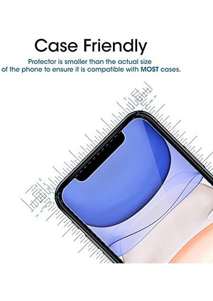 iPhone 11 (6.1'') Temperli Cam Ekran Koruyucu [iphone 11 ile Uyumlu Ekran Koruyucu - Şeffaf]