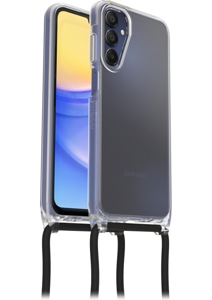 React Necklace Kılıf Galaxy A15 / A15 5g Için, Ultra Ince, Ayarlanabilir ve Çıkarılabilir Cep Telefonu Zincirine Sahip Koruyucu Kılıf, Askeri Standartlara Göre Test Edilmiştir, Şeffaf