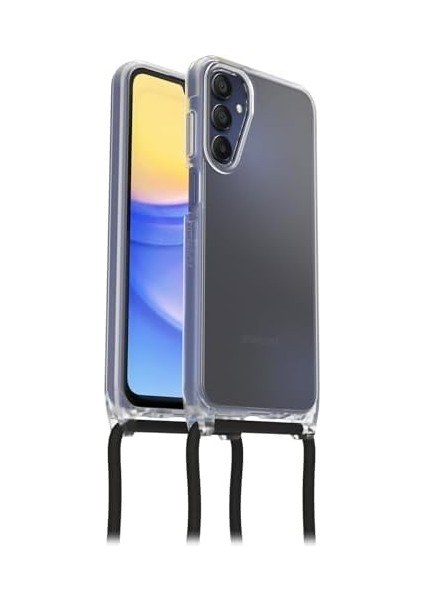 React Necklace Kılıf Galaxy A15 / A15 5g Için, Ultra Ince, Ayarlanabilir ve Çıkarılabilir Cep Telefonu Zincirine Sahip Koruyucu Kılıf, Askeri Standartlara Göre Test Edilmiştir, Şeffaf