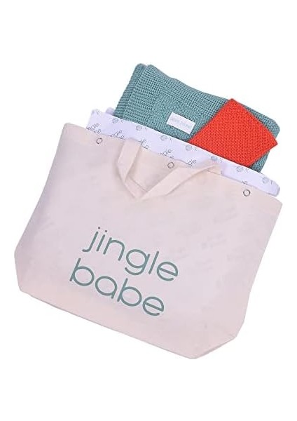 Babe Organik Pamuk Unisex El Örgüsü Su Yeşil Bebek Battaniyesi.