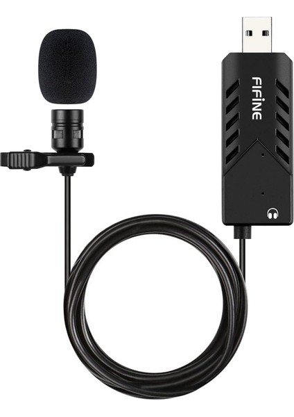 USB Mikrofon Lavalier Bağlantısı, Kondansatör Bilgisayar Mikrofonu, Ses Kartlı, Pc ve Mac Için - K053