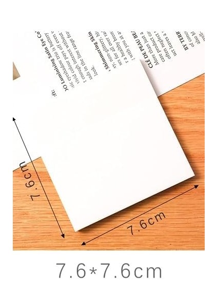 Şeffaf Renkli Yapışkan Post It Kare Not Kağıdı Karenot (Beyaz)