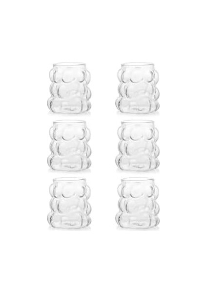 Home 75 ml 6'lı Üzüm Bardak Seti, Bubble Bardak, Bulut Bardak, Kahve Yanı Sunum Bardağı, Zarif ve Şık Tasarım, Içecek Sunumları Için Ideal fiyatları