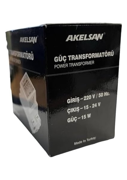 Zil Trafosu 15V-24V-15W AK-311 Kapı Zili ve Kapı Otomatiği İçin Trafo,transformator,güç Kaynağı