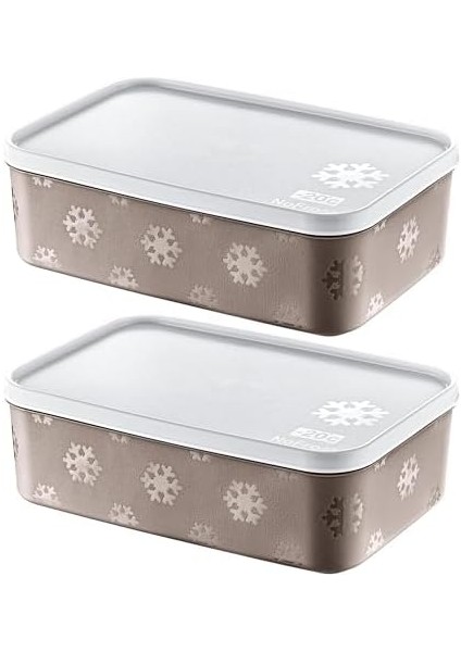 2'li Set No Frost Saklama Kabı Terra 1600 ml