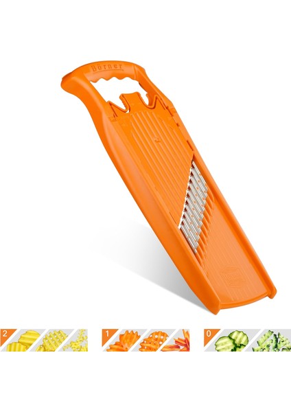 W-Waffle Powerline Crinkle Cut Vegetable Slicer (Turuncu) - Sebzeler Için Dalgalı Mandolin - Dalga/waffle/kırışık Kesim - Kafes Patates Için Patates Dilimleyici