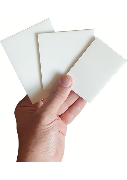 Şeffaf Renkli Yapışkan Post It Kare Not Kağıdı Karenot (3'lü Set- 3 Boy Beyaz)