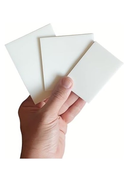 Şeffaf Renkli Yapışkan Post It Kare Not Kağıdı Karenot (3'lü Set- 3 Boy Beyaz)