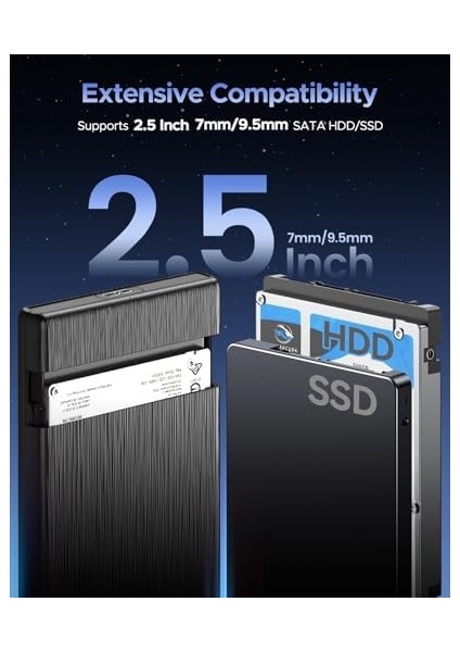 2189 USB 3.0 Hard Disk Kutusu, 2,5 Inç HDD ve SSD