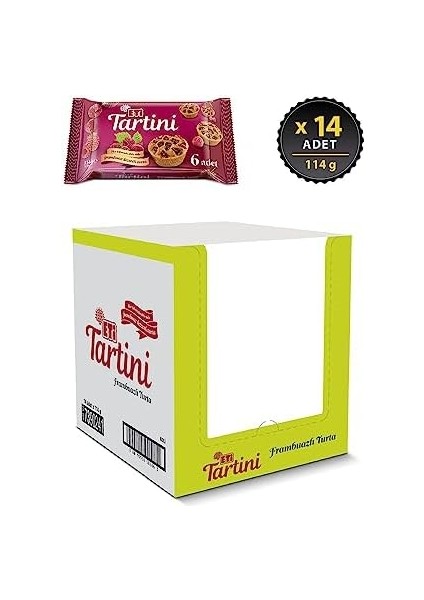 Tartini Frambuazlı Turta 114 G x 14 Adet