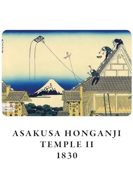 Mount Fuji Series - A5, Hokusai 4'lü Defter Seti, Çizgisiz, Toplam 256 Sayfa, Her Biri 64 Sayfa, Tel Dikiş, Esnek Kapak, Oval Kenar, Tuval Doku, 60 gram, Sarı Krem Renk