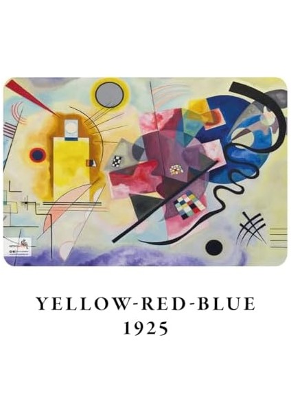 great Synthesis Series - A5, Wassily Kandinsky 4'lü Defter Seti I, Çizgisiz, Toplam 256 Sayfa, Her Biri 64 Sayfa, Tel Dikiş, Esnek Kapak, Oval Kenar, Tuval Doku, 60 gram, Sarı Krem Renk