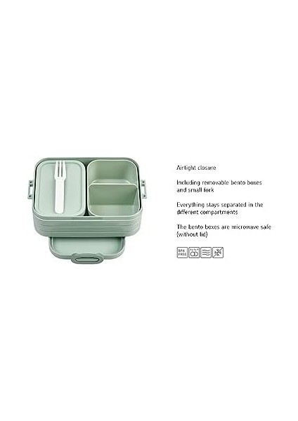 Bento Lunch Box Take A Break Midi Bölmeli Portatif Yemek Kabı 900 Ml-Nordic Blue-Iskandinav Mavisi