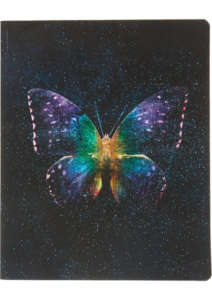 Color 20X25 80YP. Kareli Bind Note Butterfly Ciltli Butik Defter