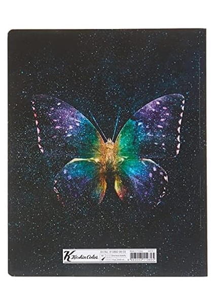Color 20X25 80YP. Kareli Bind Note Butterfly Ciltli Butik Defter