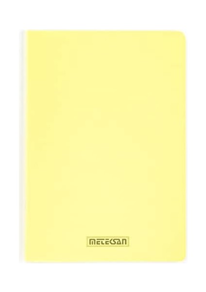 Seren Pastel A5 Pp Kapaklı Defter, 60 Yaprak, Kareli, Sarı