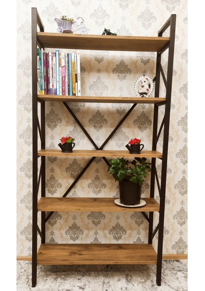Dekoratif Ahşap Kitaplık Antlantik Çam 90 x 180 cm 023
