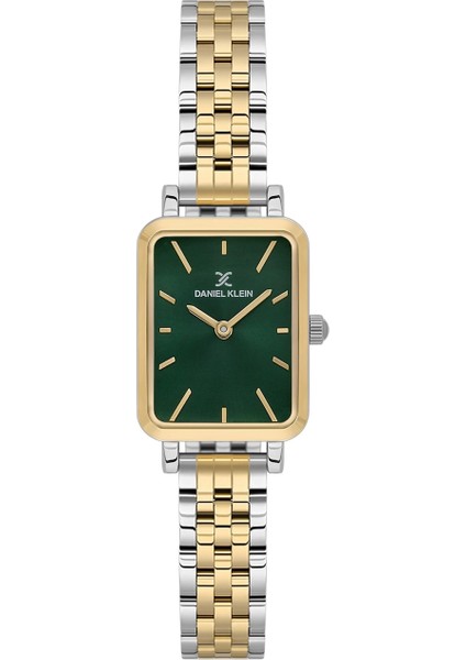 Çelik Kordon Kadın Kol Saati 3 Atm Suya Dayanıklı Gümüş-Gold-Yeşil ZMDK1187