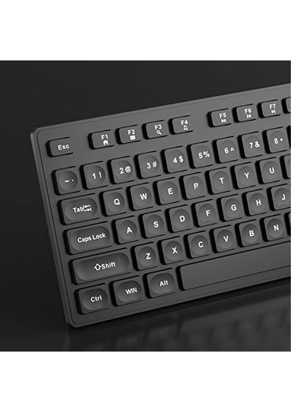 KB102 Sayısal Tuş Takımına Sahip, Sıvı Dökülmelerine Dayanıklı 355 gr Ayarlanabilir Yükseklik 42.9 x 12.8 x 2 cm Win, Mac, Linux ile Uyumlu USB Kablolu Türkçe Q Klavye Siyah