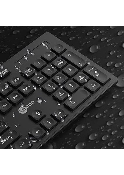 KB102 Sayısal Tuş Takımına Sahip, Sıvı Dökülmelerine Dayanıklı 355 gr Ayarlanabilir Yükseklik 42.9 x 12.8 x 2 cm Win, Mac, Linux ile Uyumlu USB Kablolu Türkçe Q Klavye Siyah