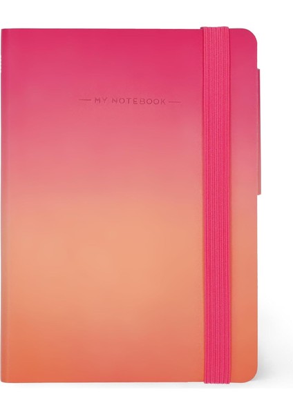 - Not Defteri Beyaz Sayfa, Küçük Boyut, My Notebook Fildişi Kağıdından 90 G/m², 192 Sayfa, Yumuşak Kapak, Lastik Bant, Boyut 9,5 x 13,5 cm, Golden Hour