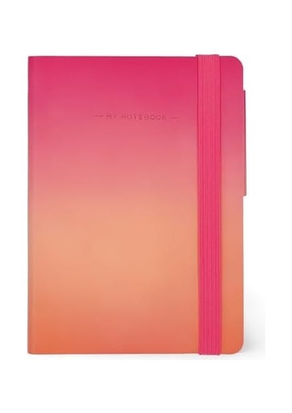 - Not Defteri Beyaz Sayfa, Küçük Boyut, My Notebook Fildişi Kağıdından 90 G/m², 192 Sayfa, Yumuşak Kapak, Lastik Bant, Boyut 9,5 x 13,5 cm, Golden Hour
