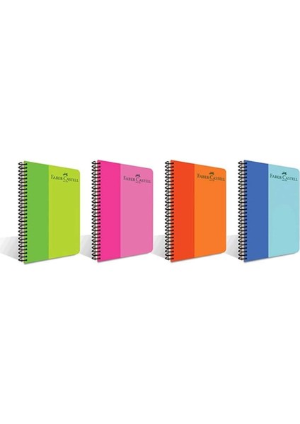 Pp Kapak Bicolor Sprli Defter 100YP Kareli