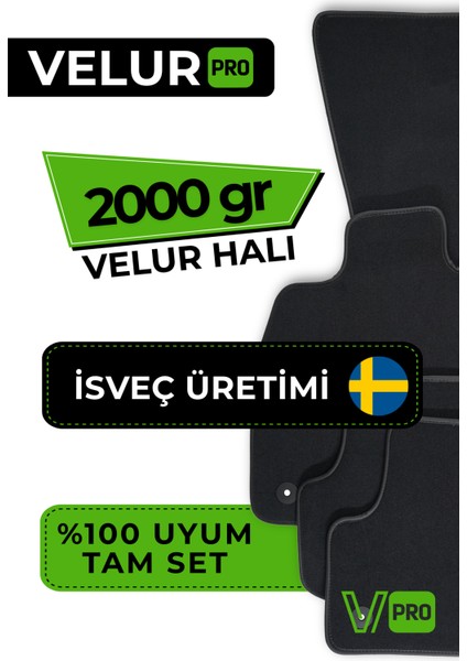 Velurpro Audi A5 2009-2024 Coupe Araca Özel Halı Paspas Araba Halısı Oto Paspas