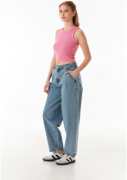 Fermuarlı Şalvar Jean Pantolon modelleri