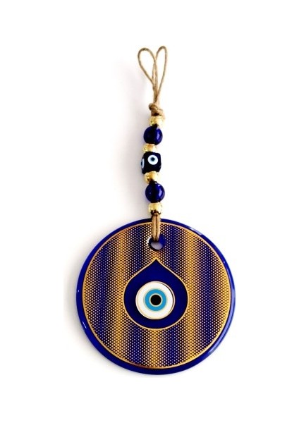 Altın Sarısı Yaldızlı Damla Göz Modelli Cam Duvar Süsü Tdrtr