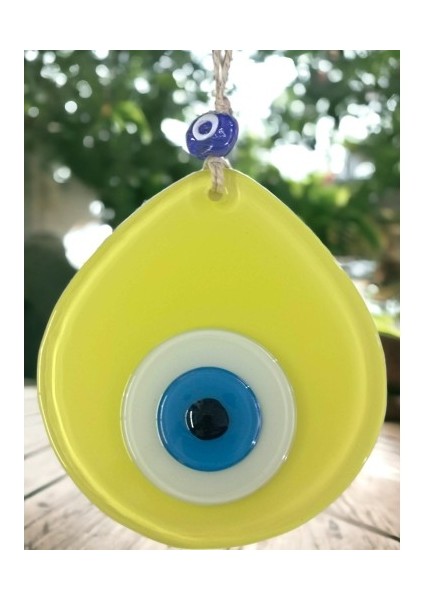 Mavi Nazar Boncuklu Sarı Renk Nazar Boncuklu Damla Desen El Yapımı Duvar Süsü Tdrtr fırsatları
