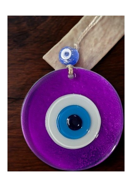 Şeffaf Mor Nazar Boncuklu Duvar Süsü 10 cm Cam Duvar Dekoru Tdrtr modelleri